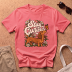 Stay Curious T-Shirt - Coral Silk