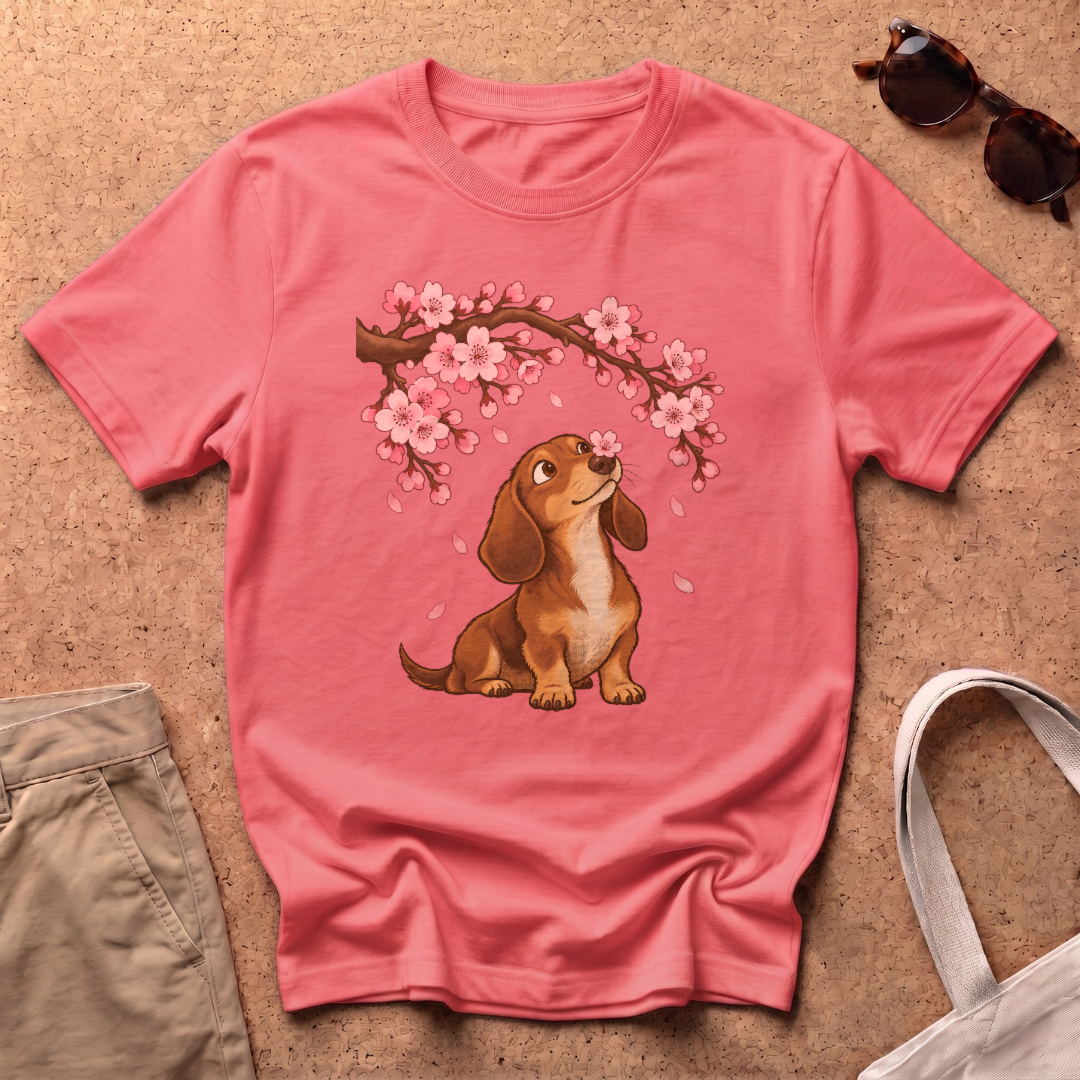 Cherry Blossoms T-Shirt - Coral Silk