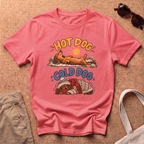 Hot Cold Dachshunds T-Shirt - Coral Silk