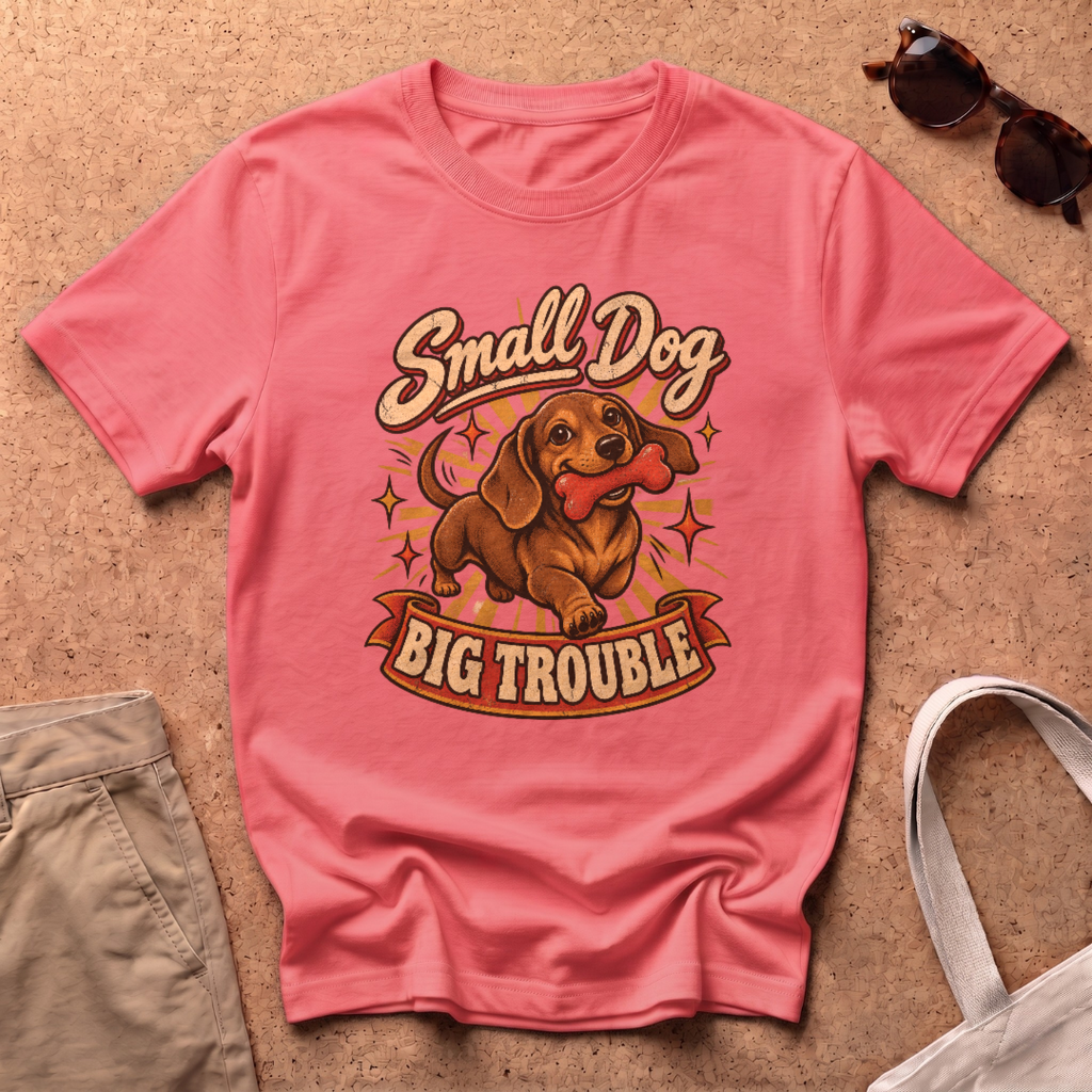Big Trouble T-Shirt - Coral Silk