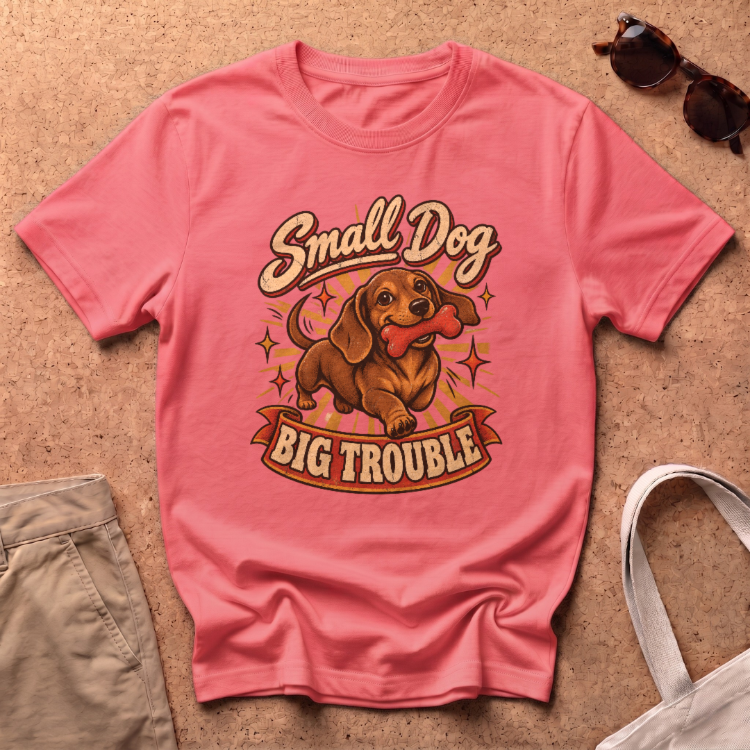 Big Trouble T-Shirt - Coral Silk