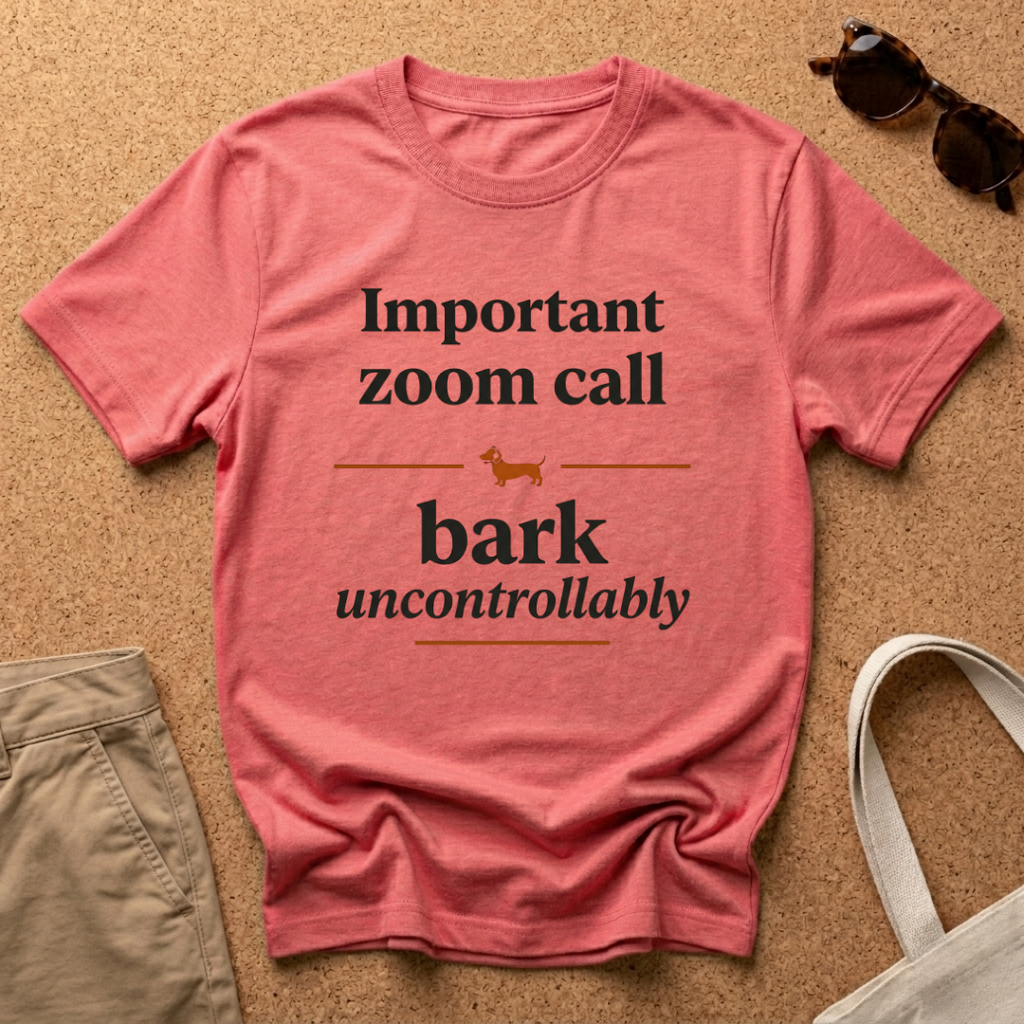 Bark Uncontrollably Text T-Shirt