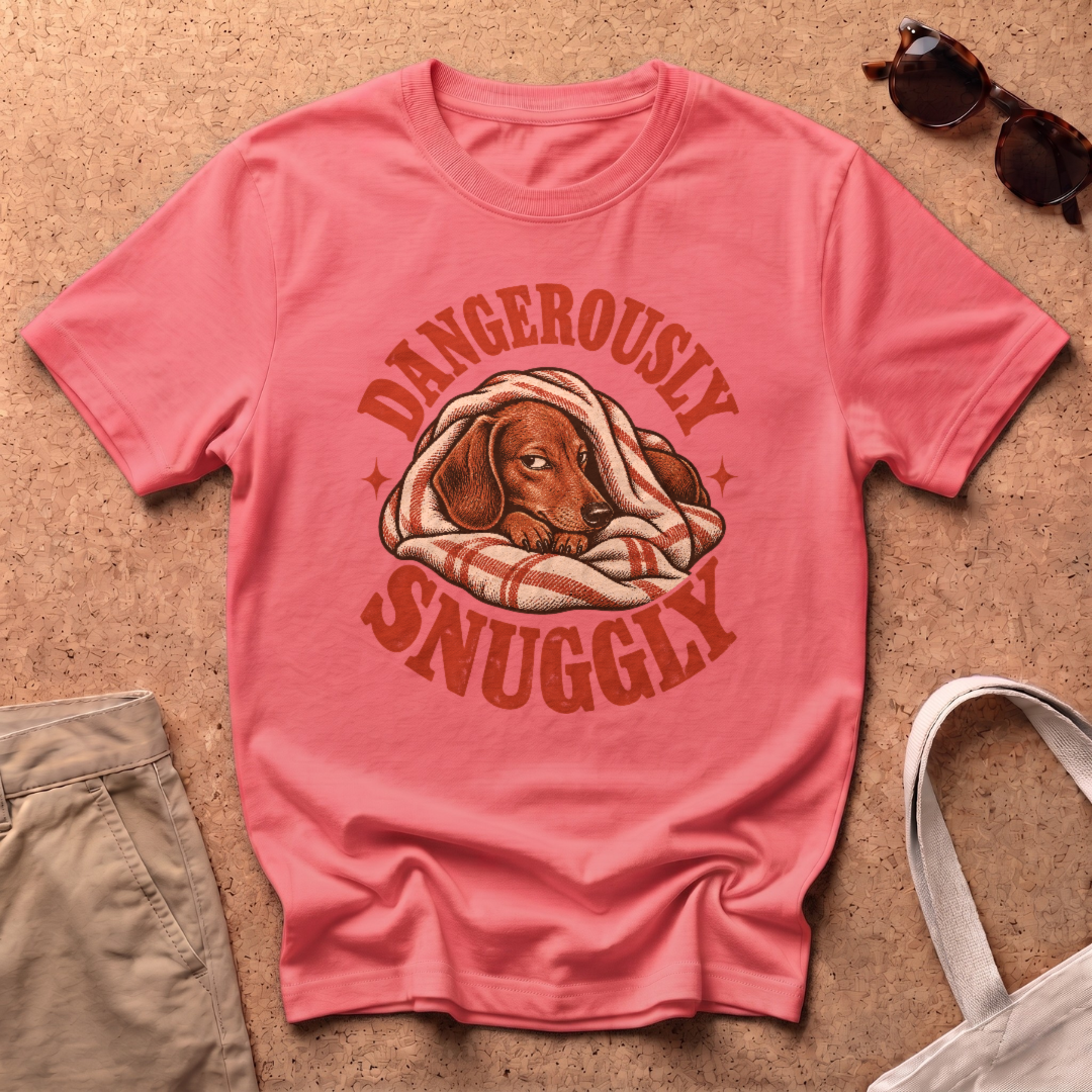 Dangerously Snuggly T-Shirt - Coral Silk