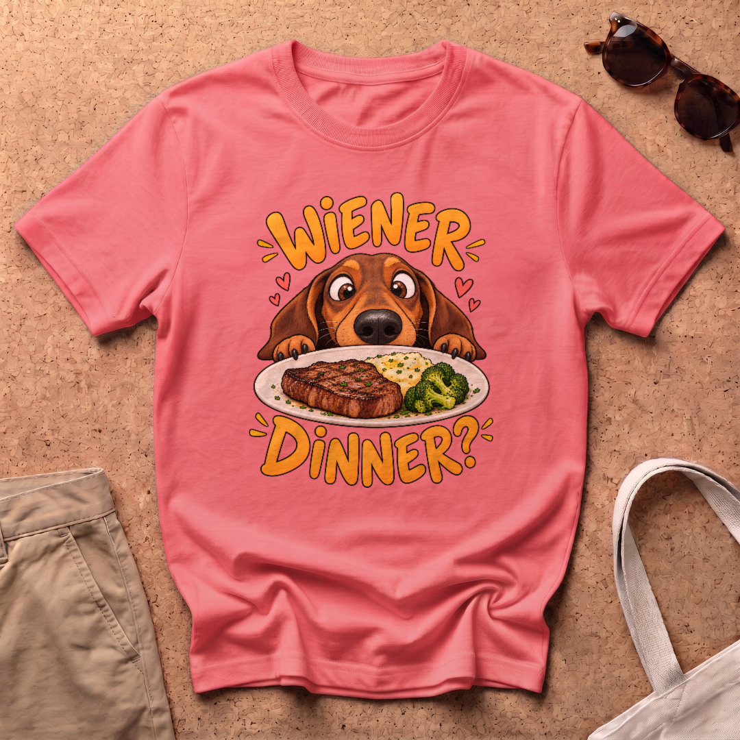 Wiener Dinner T-Shirt - Coral Silk