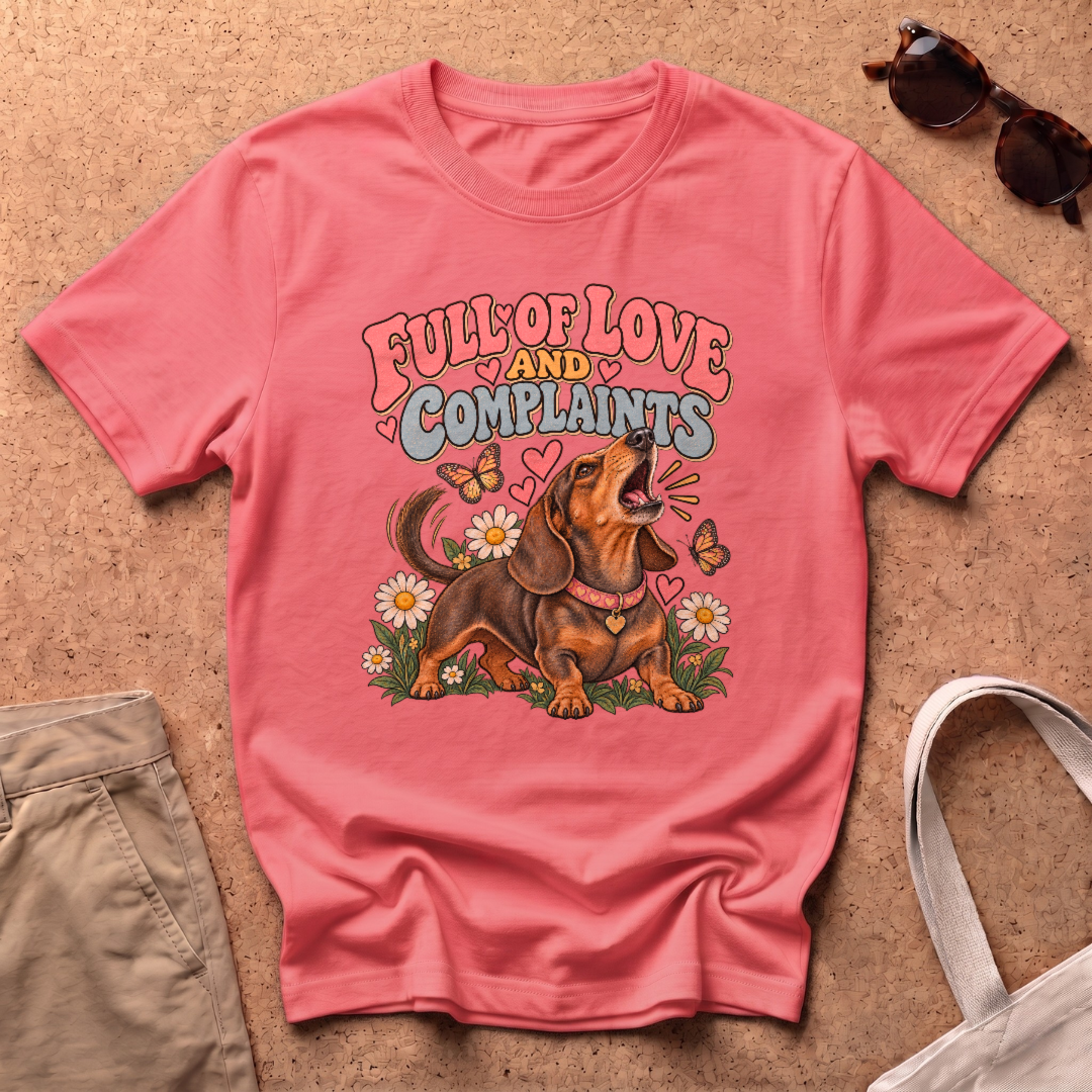 Full Of Love T-Shirt - Coral Silk