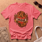 Mom Tattoo T-Shirt - Coral Silk