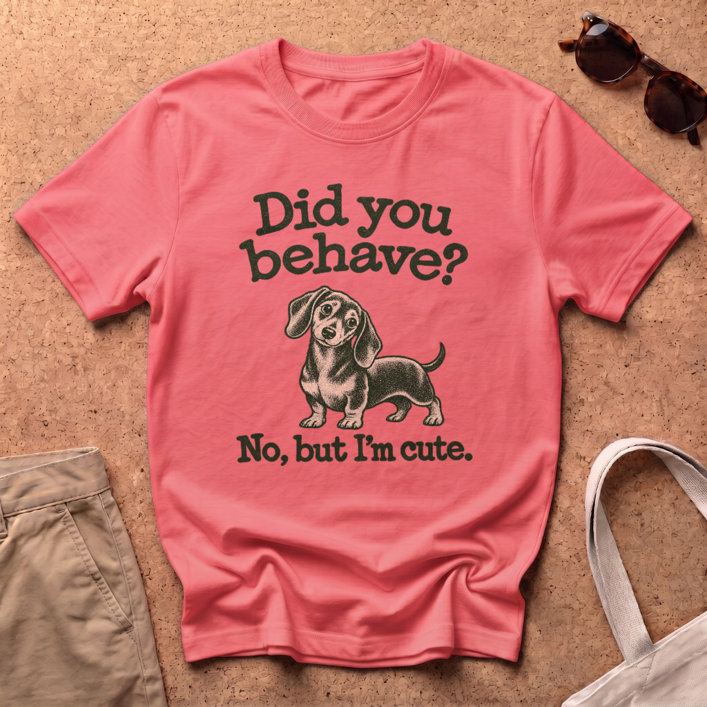 Did You Behave T-Shirt - Coral Silk