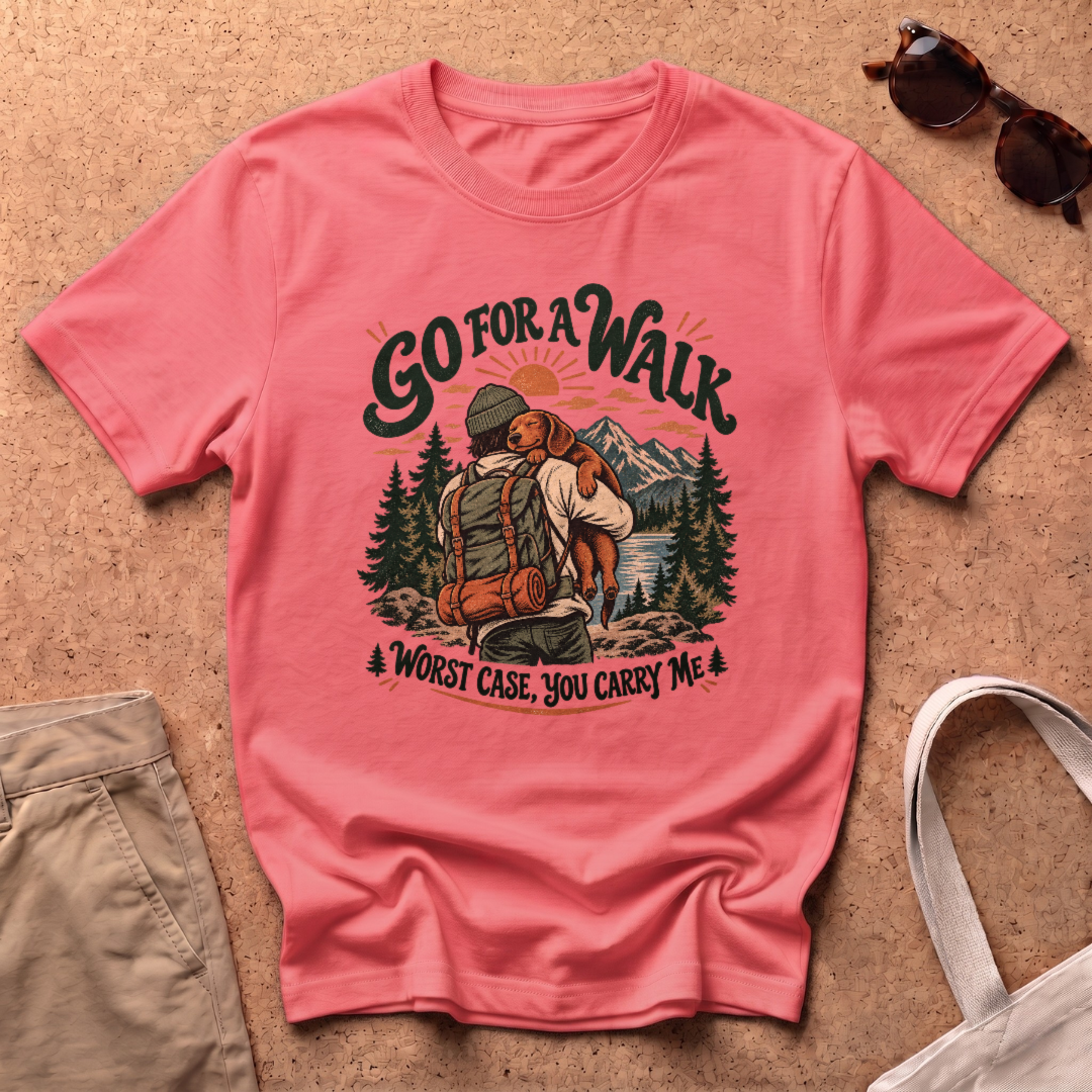 Go For Walk T-Shirt - Coral Silk