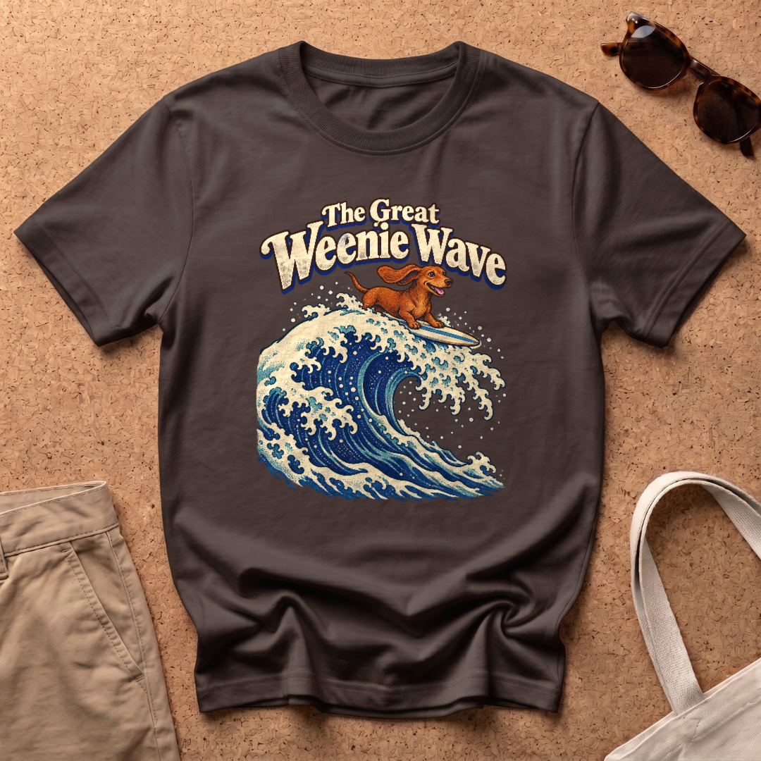 The Great Wave T-Shirt - Dark Chocolate