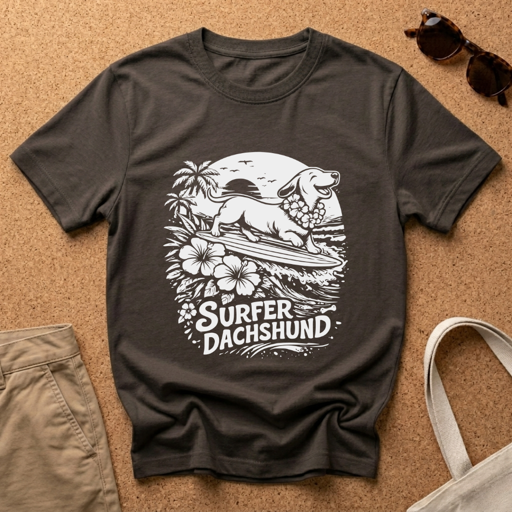 Surfer Dachshund T-Shirt
