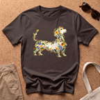 Wildflower Dachshund T-Shirt - Dark Chocolate