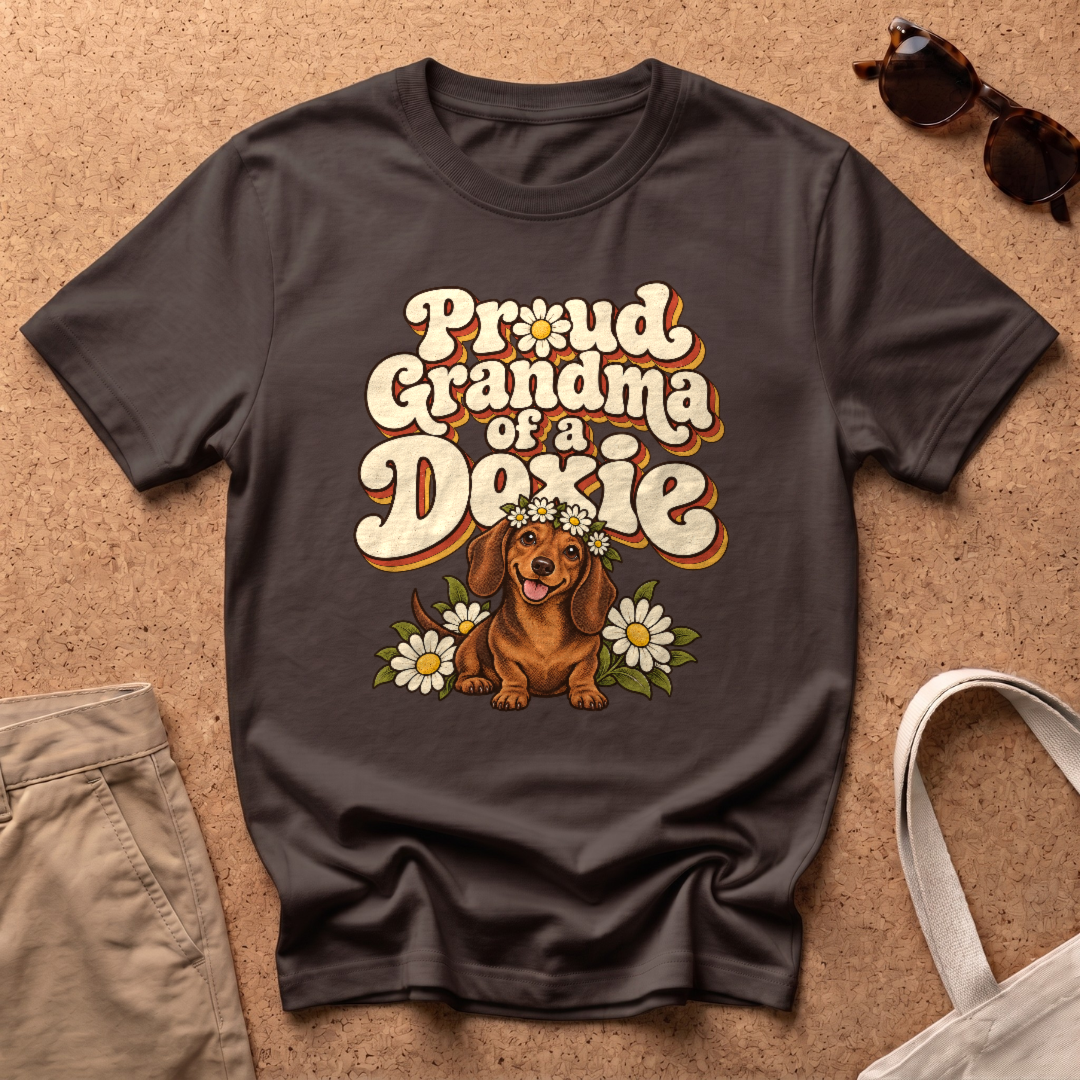 Proud Grandma T-Shirt - Dark Chocolate