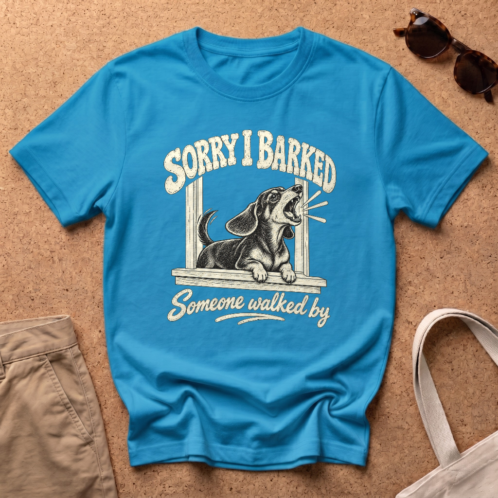 Sorry I Barked T-Shirt - Heather Sapphire