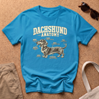 Dachshund Anatomy T-Shirt - Heather Sapphire