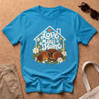 Love Makes Home T-Shirt - Heather Sapphire
