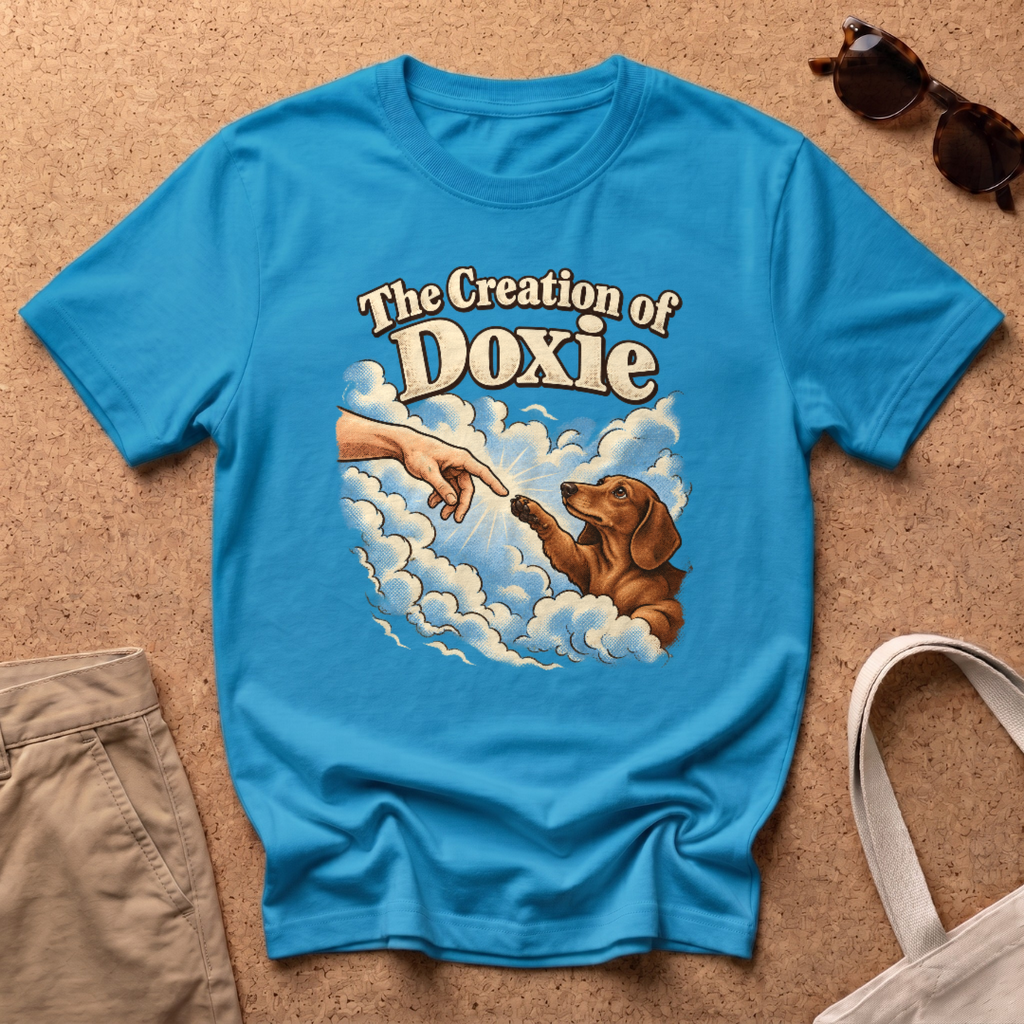 Creation Doxie T-Shirt - Heather Sapphire