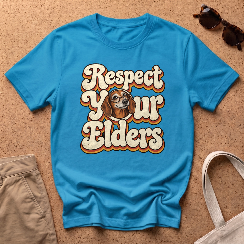 Respect Elders T-Shirt - Heather Sapphire