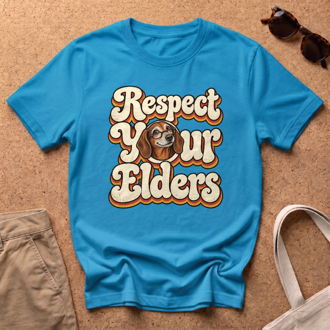 Respect Elders T-Shirt - Heather Sapphire