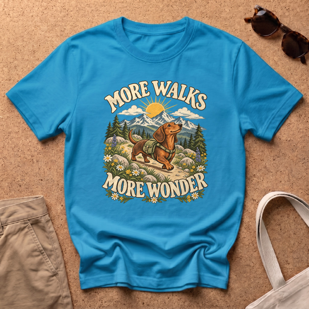 More Wonder T-Shirt - Heather Sapphire
