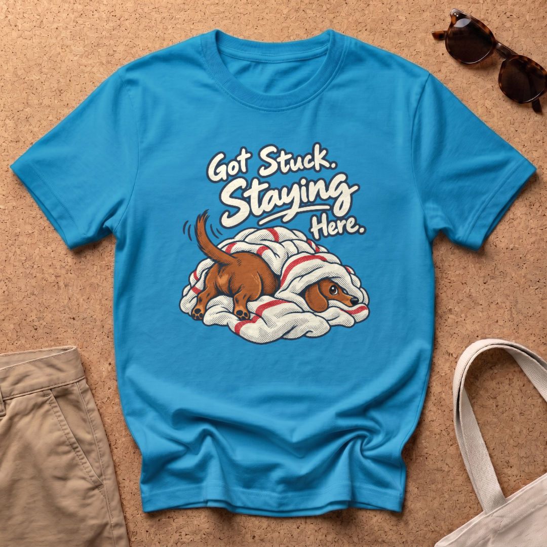 Got Stuck T-Shirt - Heather Sapphire