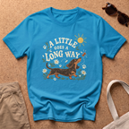Long Way Dachshund T-Shirt - Heather Sapphire