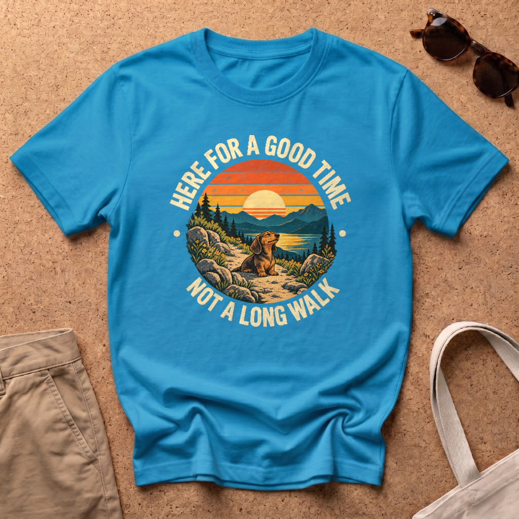 Not Long Walk T-Shirt - Heather Sapphire
