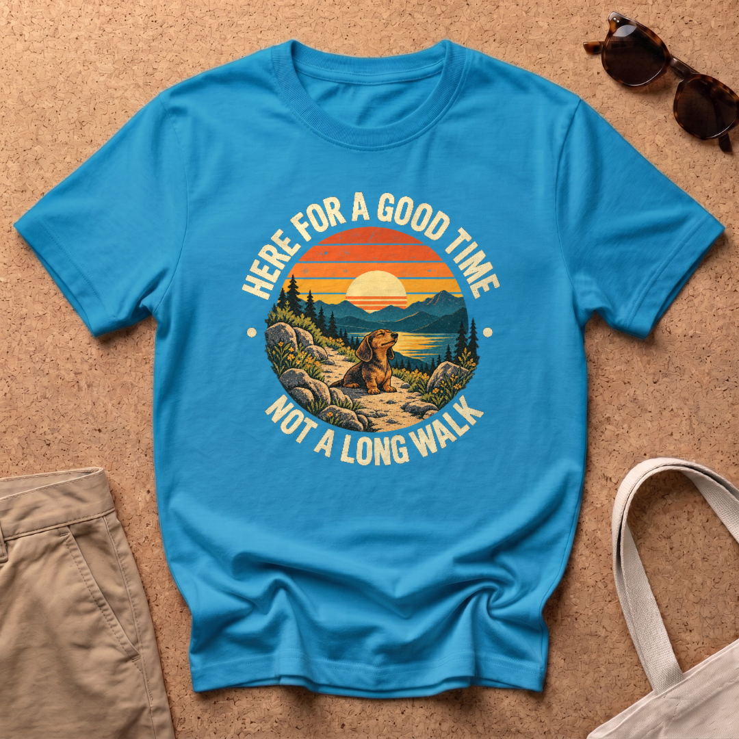 Not Long Walk T-Shirt - Heather Sapphire