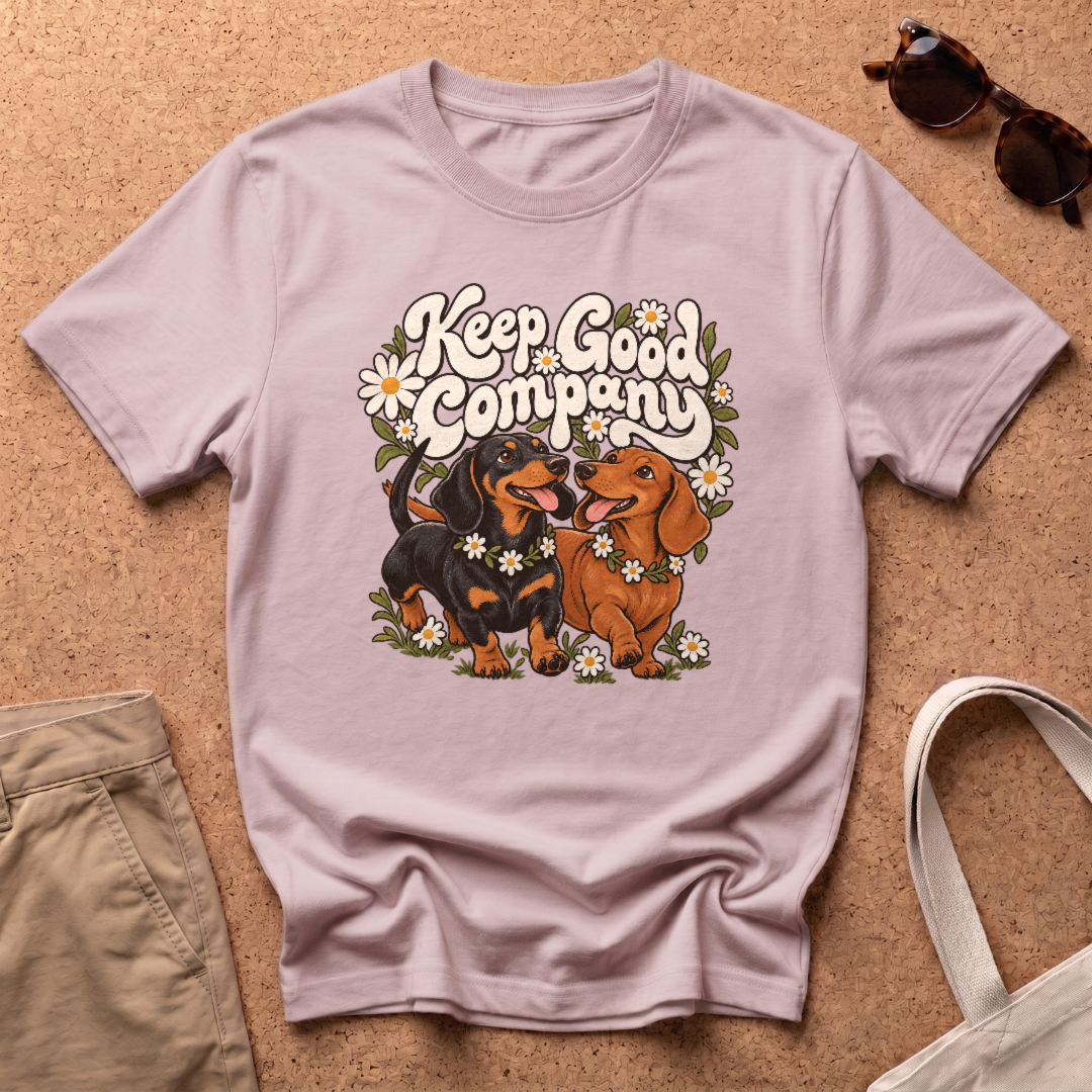 Keep Good Company T-Shirt - Light Pink