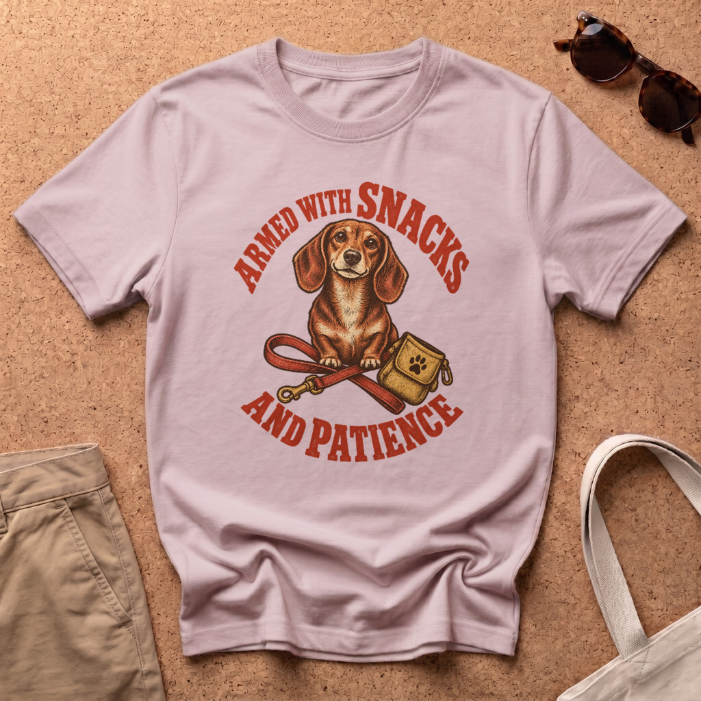 Armed With Snacks T-Shirt - Light Pink