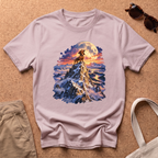 Dachshund King Mountain T-Shirt - Light Pink