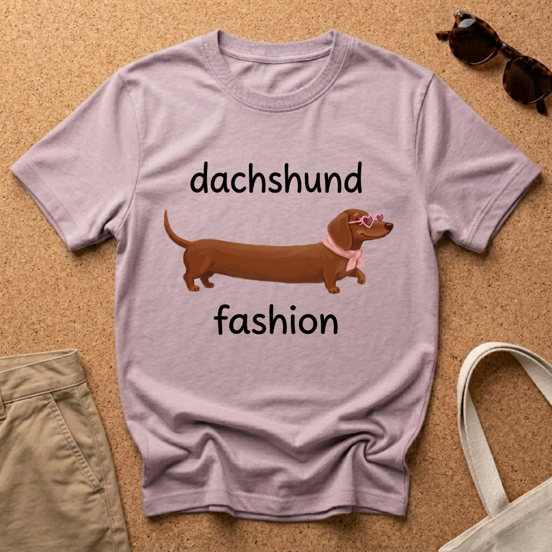 Dachshund Fashion Pink T-Shirt