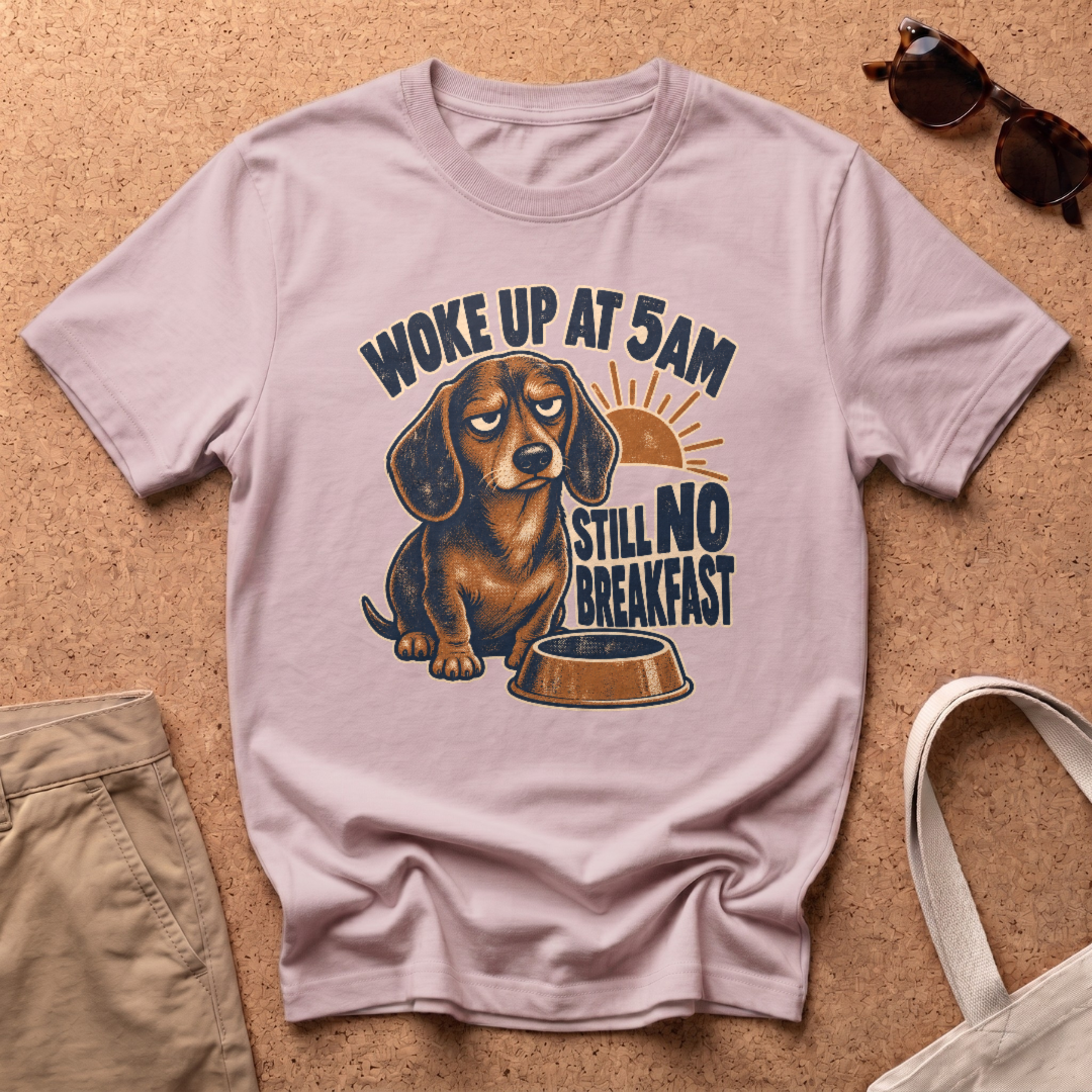 Woke Up At T-Shirt - Light Pink