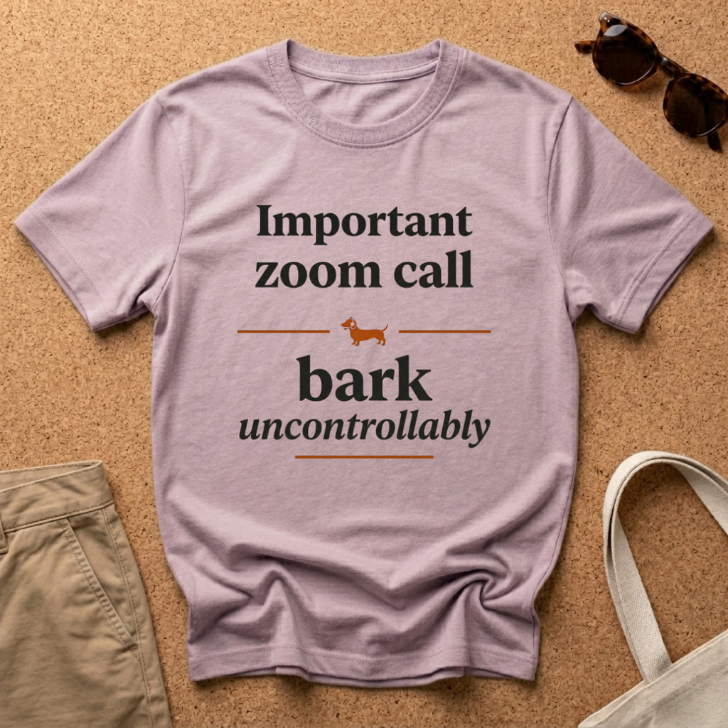 Bark Uncontrollably Text T-Shirt