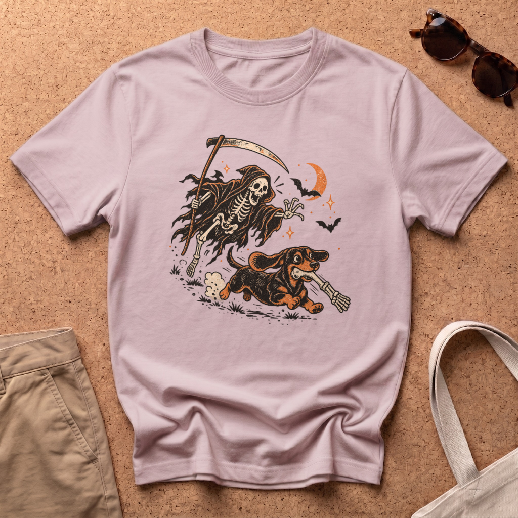 Halloween Chase T-Shirt - Light Pink