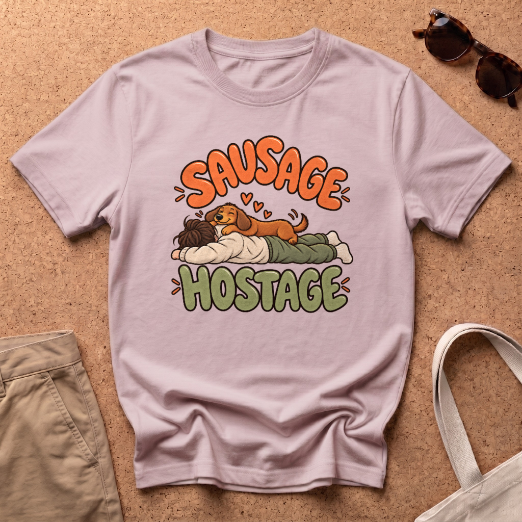 Sausage Hostage T-Shirt - Light Pink