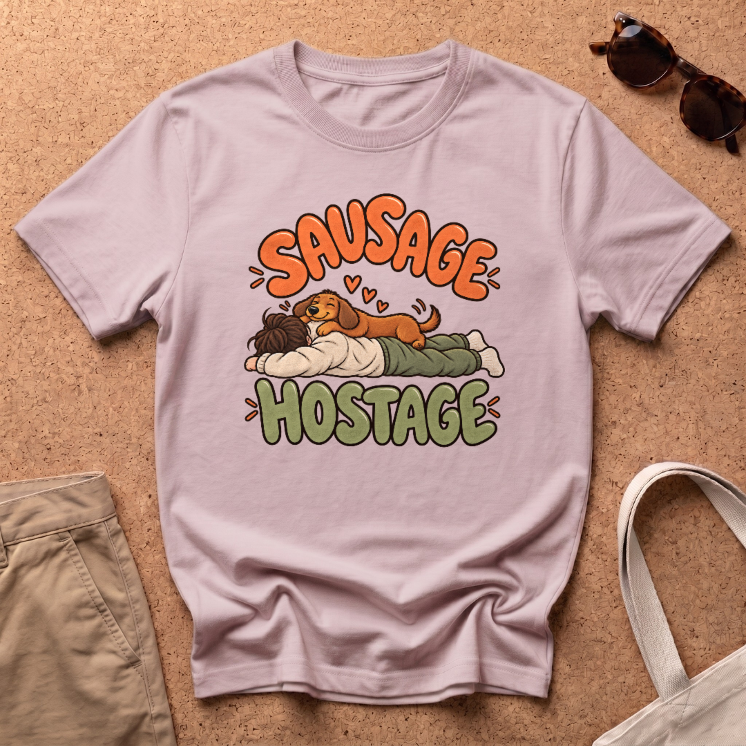 Sausage Hostage T-Shirt - Light Pink