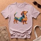 Dachshund Portrait T-Shirt - Light Pink