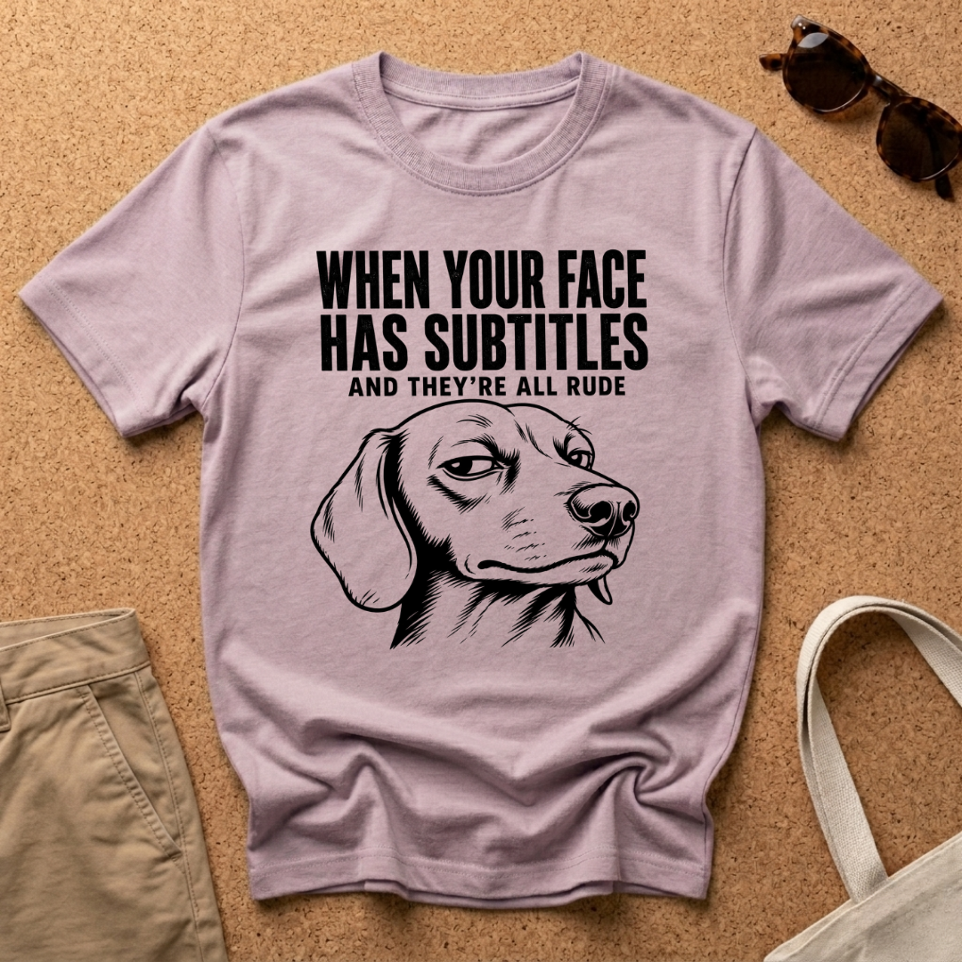 Subtitles Face T-Shirt
