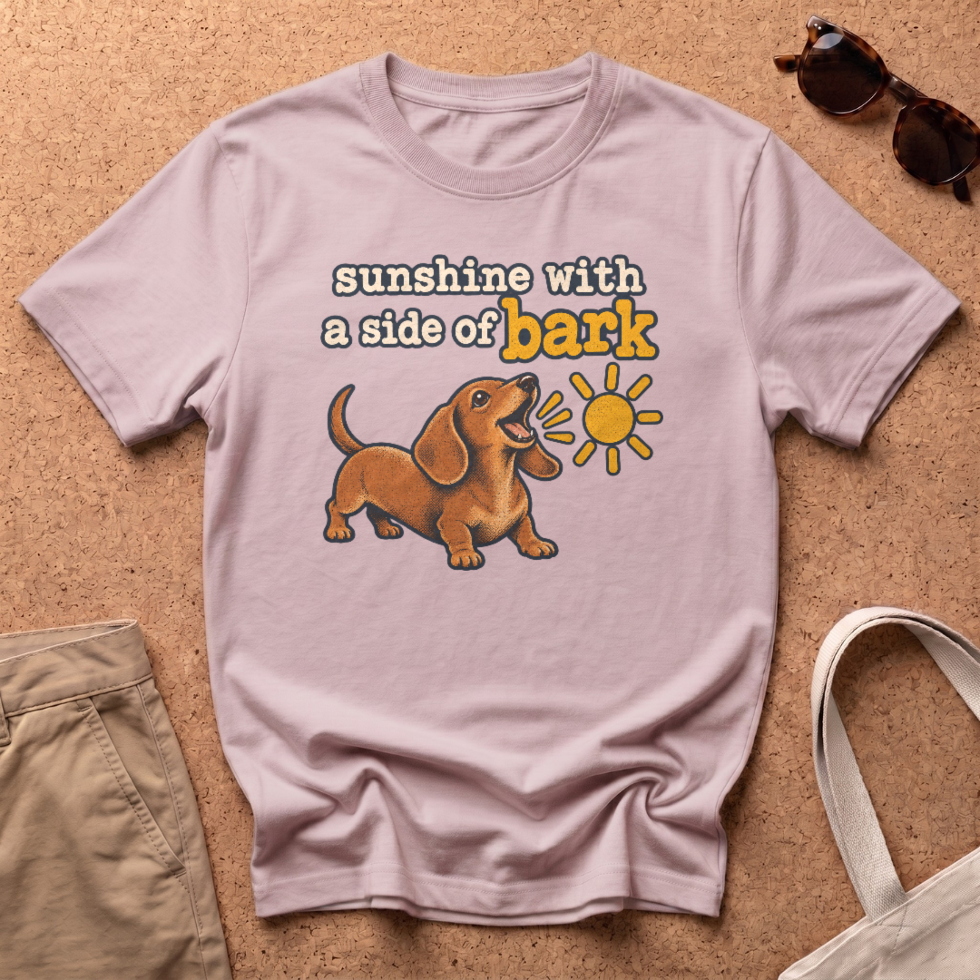 Sunshine Side Bark T-Shirt - Light Pink