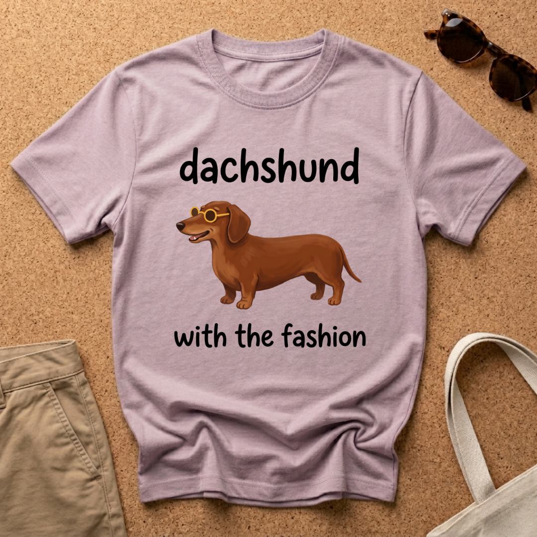 Dachshund Fashion Glasses T-Shirt