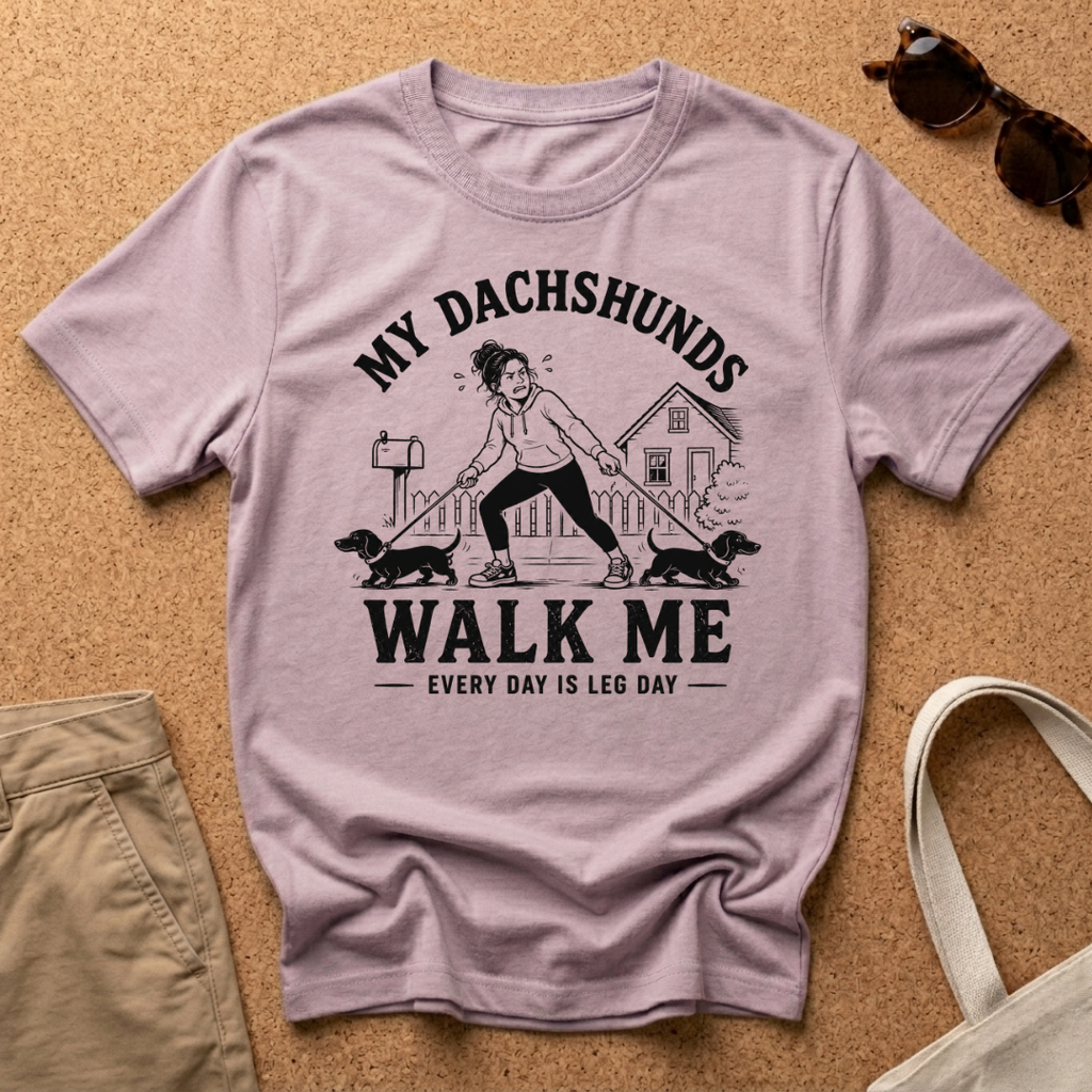 Dachshund Walks Me T-Shirt
