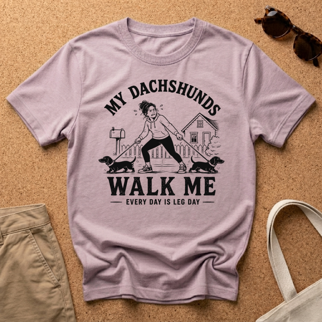Dachshund Walks Me T-Shirt