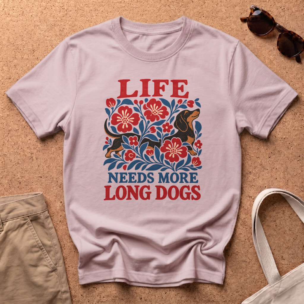 Life Long Dogs T-Shirt - Light Pink