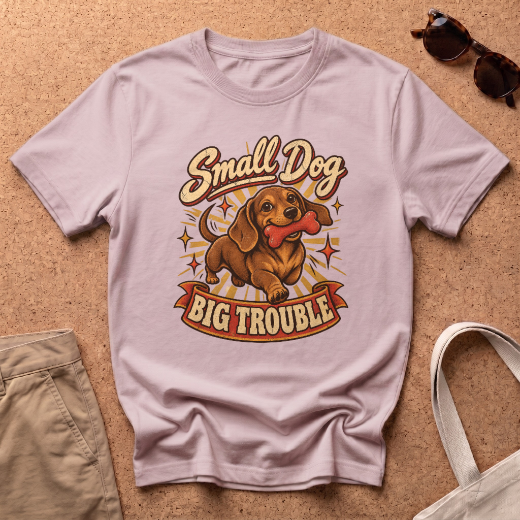 Big Trouble T-Shirt - Light Pink