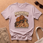 Dachshunds Make Me T-Shirt - Light Pink