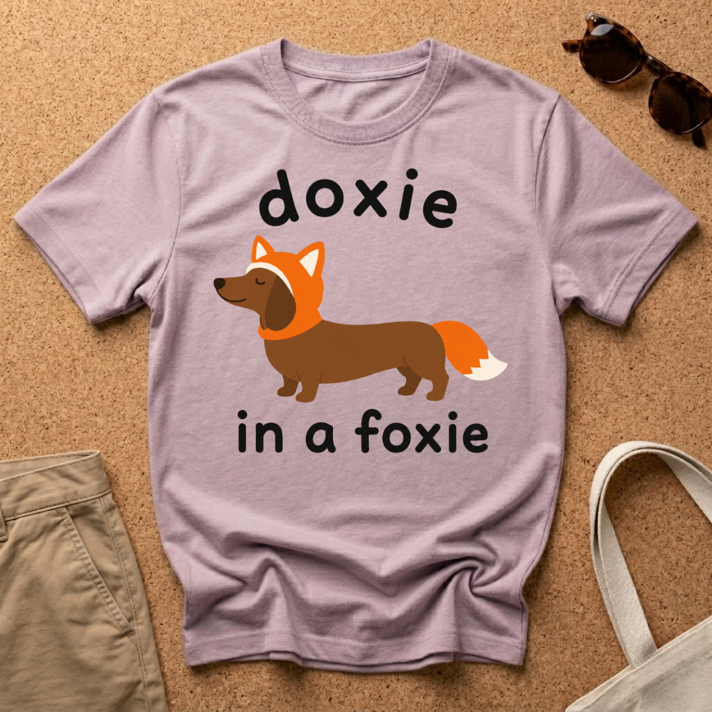 Doxie in a Foxie T-Shirt