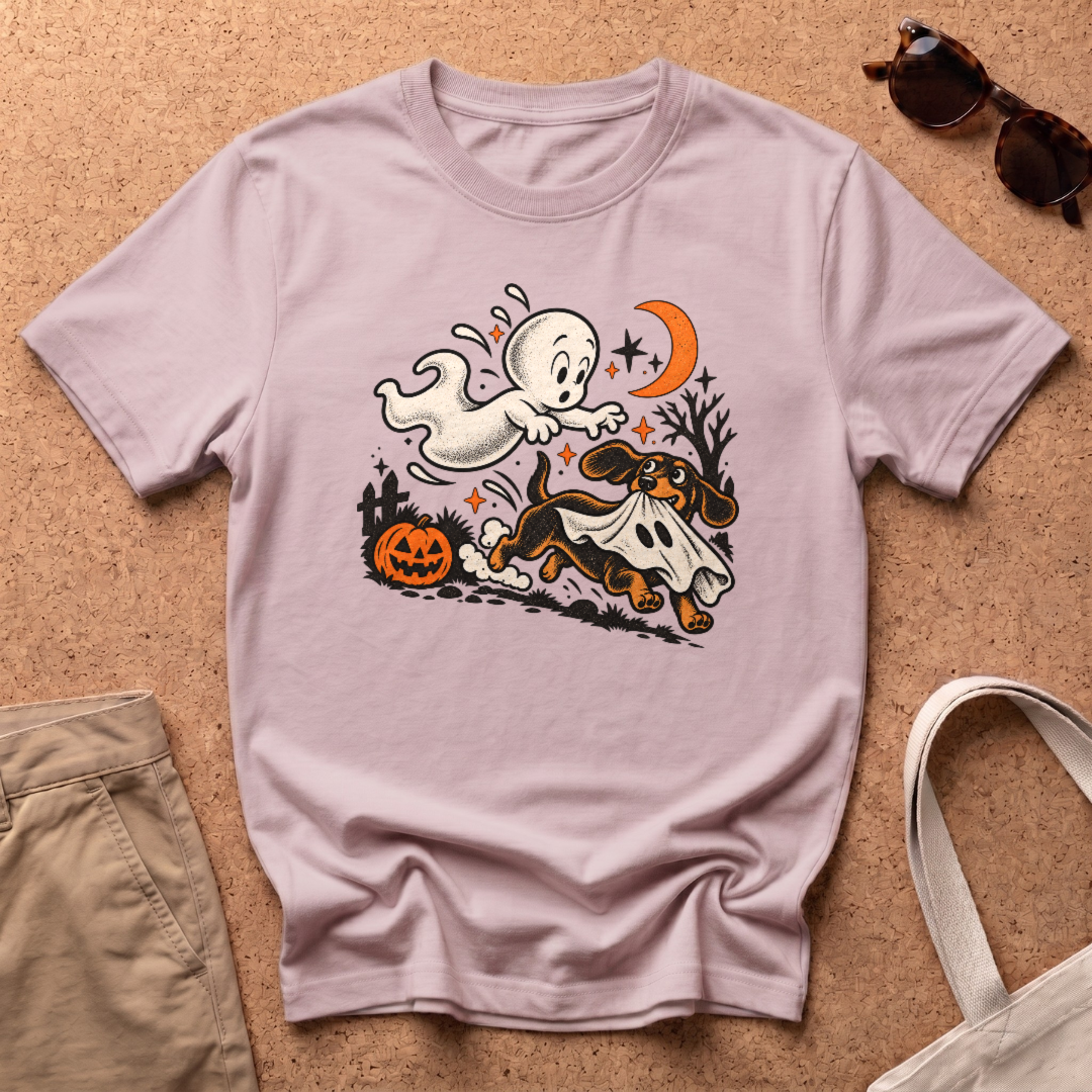 Ghost Chase T-Shirt - Light Pink