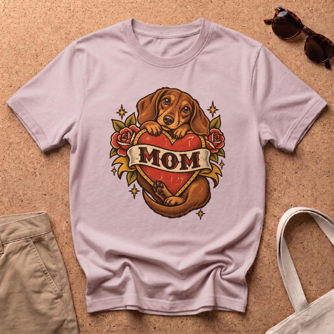Mom Tattoo T-Shirt - Light Pink
