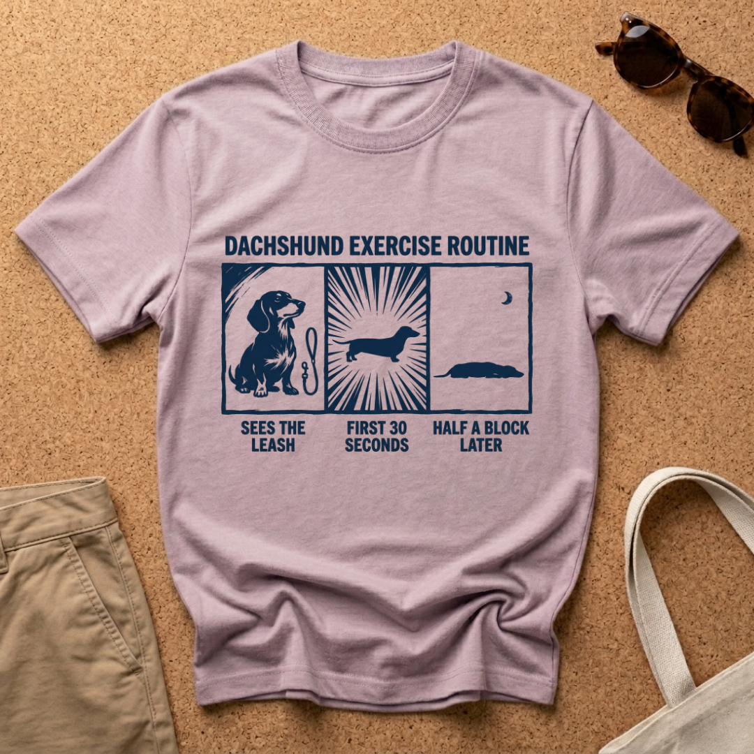 Dachshund Routine Strip T-Shirt