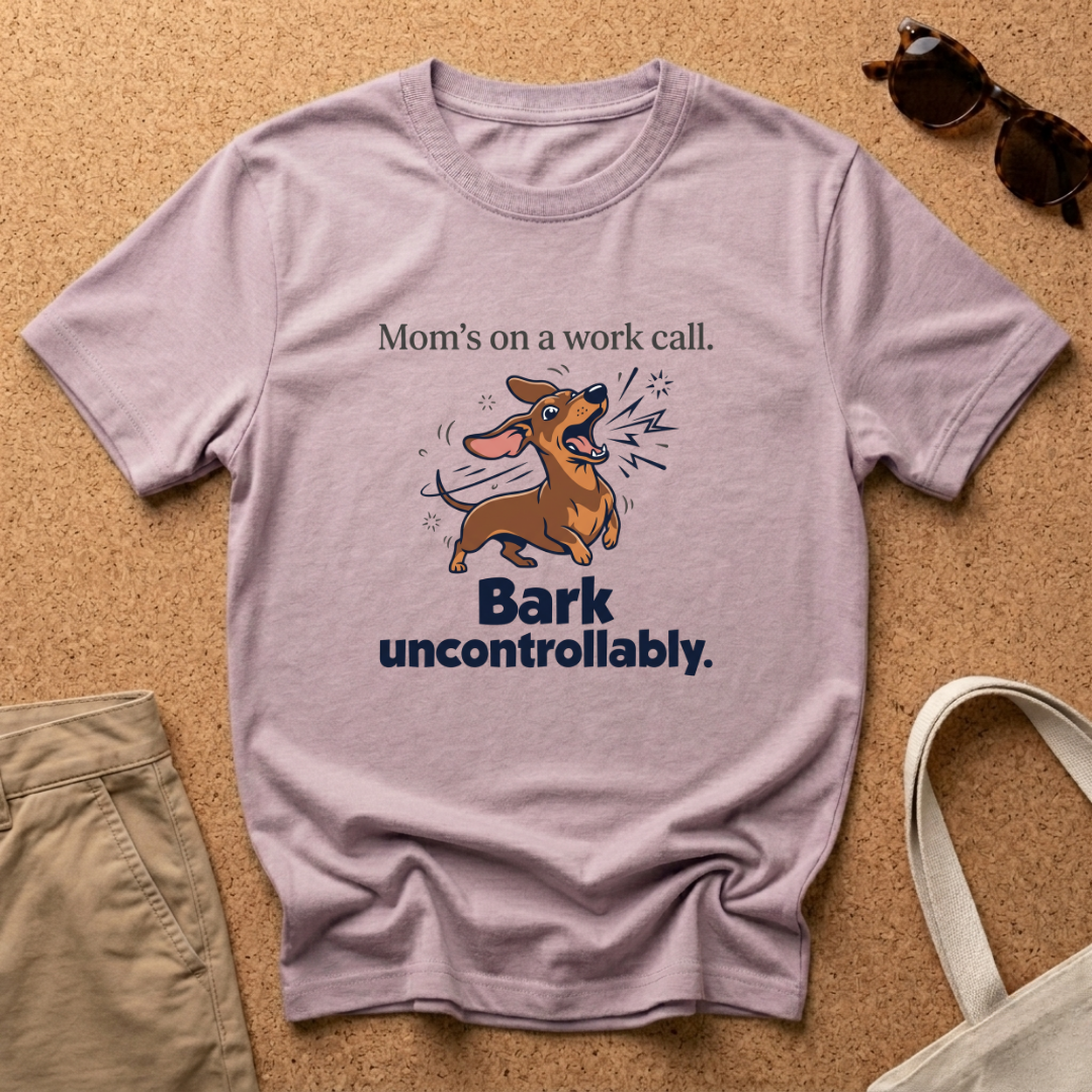 Cartoon Mom's On A Work Call T-Shirt